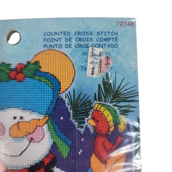 Dimensions Whimsies Counted Cross Stitich Kit 5" Tall Snowman #72746 2001 NEW - Picture 4 of 5